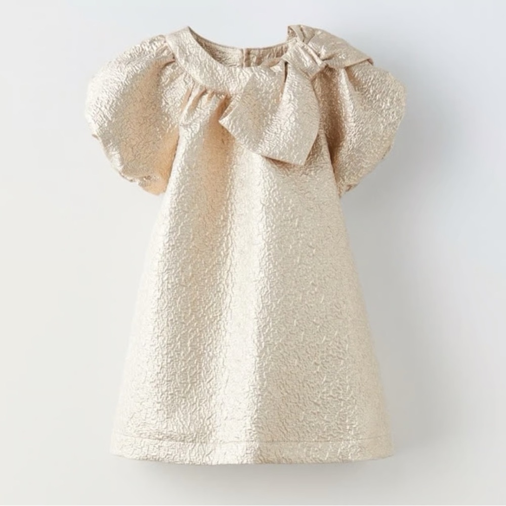 Elegant Gold Girls Dress